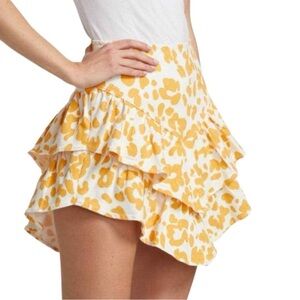 MOTHER Cheetah mini skirt